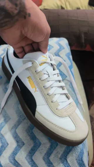 Zapatillas Puma Hombre Talla 45 Beige/Blanco