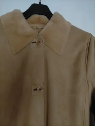 Abrigo largo beige talla 42