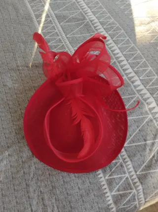 Pamela roja con plumas