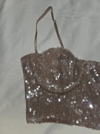 Top lentejuelas Zara