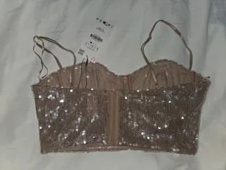 Top lentejuelas Zara