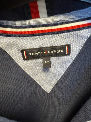 Polo Tommy Hilfiger manga larga azul
