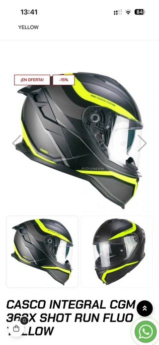 Casco Integral CGM 360X Shot Run Fluo