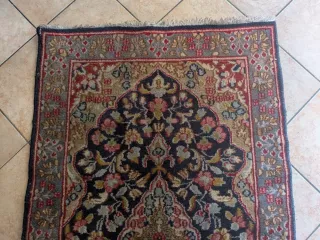 Tappeto Persiano Vintage Kerman Blu/Rosso