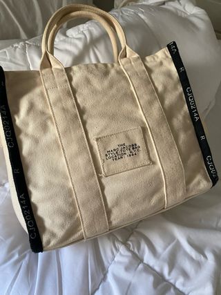 Bolso Tote Beige Negro