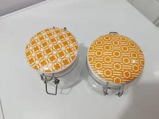 2 Tarros Herméticos Bidasoa Cristal