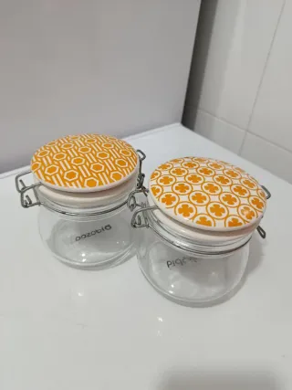 2 Tarros Herméticos Bidasoa Cristal