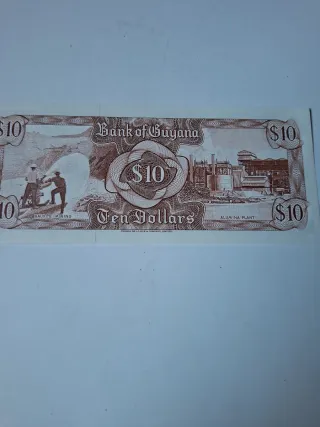 Biglietto da 10 Dollari Guyana 1996