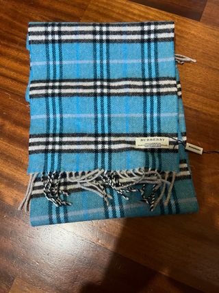 Sciarpa Burberry originale lana azzurra