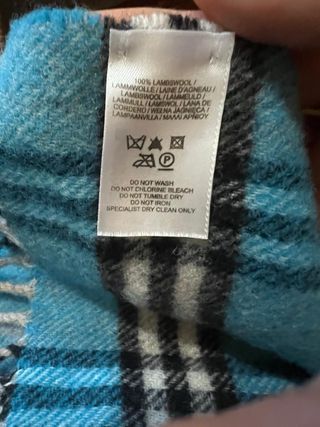Sciarpa Burberry originale lana azzurra