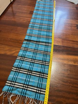 Sciarpa Burberry originale lana azzurra