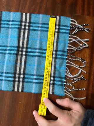 Sciarpa Burberry originale lana azzurra