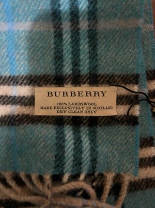 Sciarpa Burberry originale lana azzurra