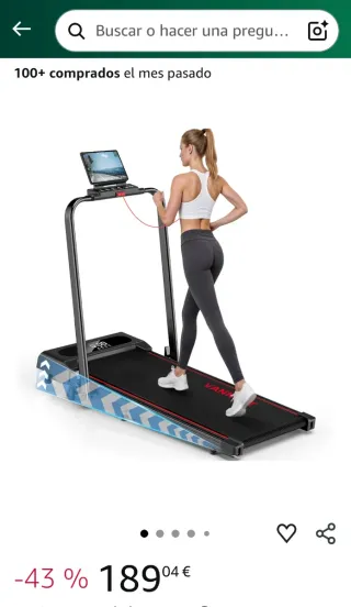 Cinta de correr plegable y elevable NUEVA