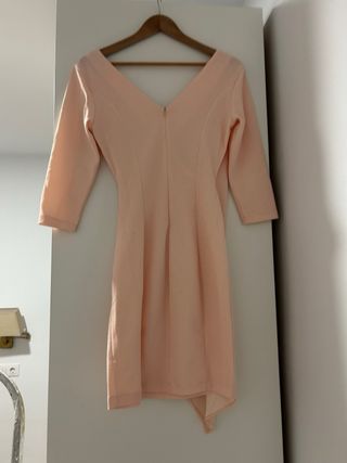 Vestido cruzado drapeado rosa palo Talla L