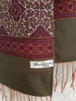 Bufanda Lana Reversible Jim Rannier Marrón Rojo