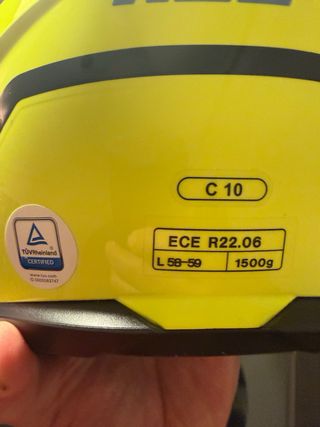 Casco Integral HJC con intercomunicador Amarillo