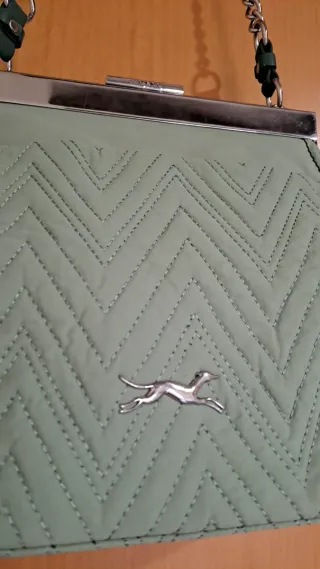 Bolso Bimba y Lola verde y plateado