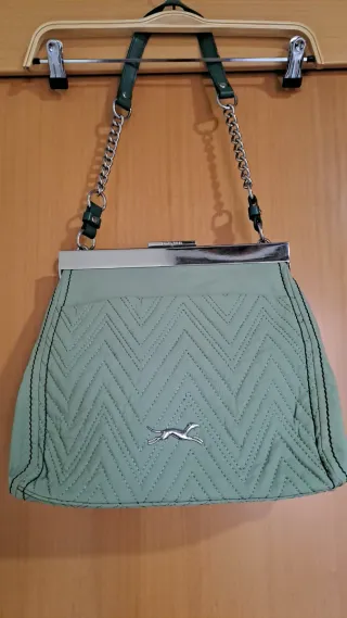 Bolso Bimba y Lola verde y plateado