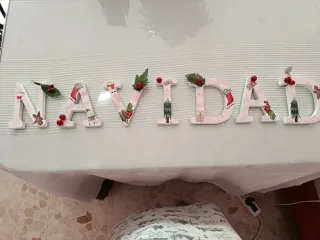 Letras Decorativas Navidad Madera