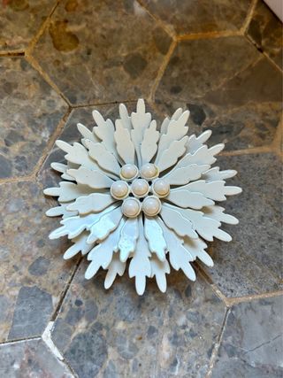 original American enamel art brooch from the 1960s