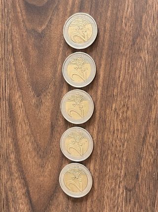 Monedas 2 Euros Francia y Moneda 2 Euros Portugal