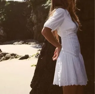 Abito Zara bianco estivo pizzo tg L