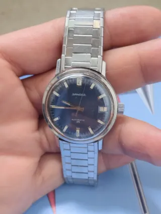 Reloj Sandoz Automático Azul y Plateado