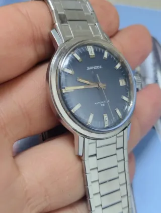 Reloj Sandoz Automático Azul y Plateado