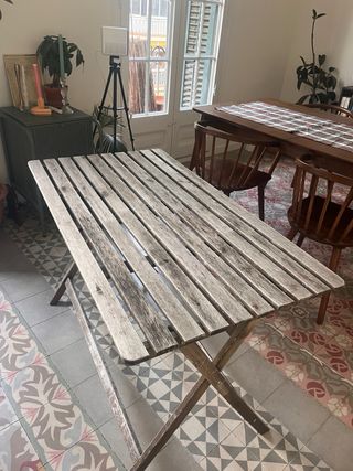 Mesa exterior IKEA madera plegable