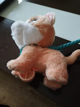 Gato de peluche con correa,Furreal