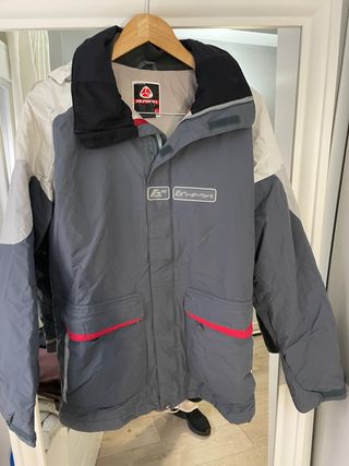 Chaqueta de Nieve Burton Gris y Blanca