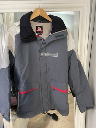 Chaqueta de Nieve Burton Gris y Blanca