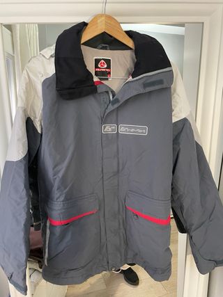 Chaqueta de Nieve Burton Gris y Blanca