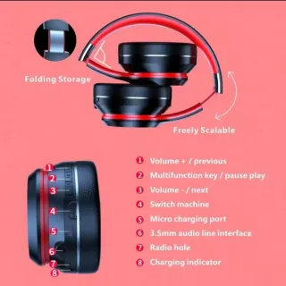 Auriculares Bluetooth Lenovo HD200 Negro/Rojo