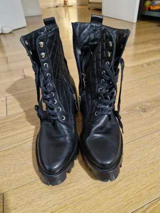 Botines Uterqüe Piel Negro Talla 42