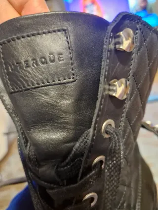 Botines Uterqüe Piel Negro Talla 42