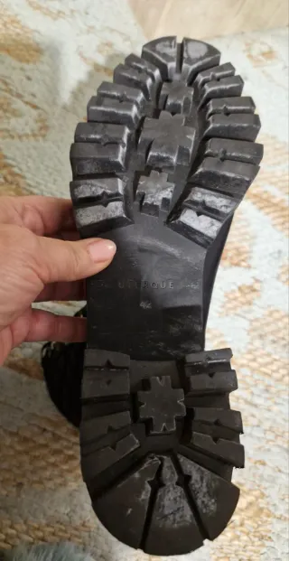 Botines Uterqüe Piel Negro Talla 42