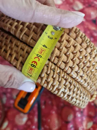 Borsetta tonda vintage in rattan