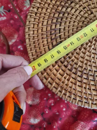 Borsetta tonda vintage in rattan