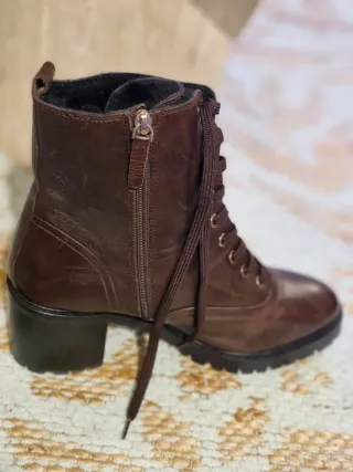 Botines Uterqüe Piel Marrón Talla 42