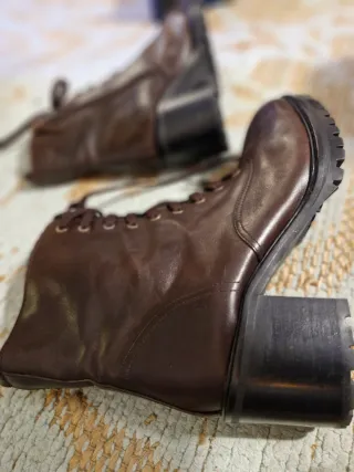 Botines Uterqüe Piel Marrón Talla 42