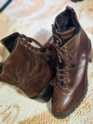 Botines Uterqüe Piel Marrón Talla 42