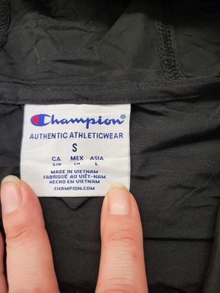 Cortavientos Champion Anorak Capucha Negro Talla S