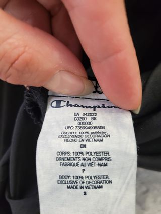 Cortavientos Champion Anorak Capucha Negro Talla S