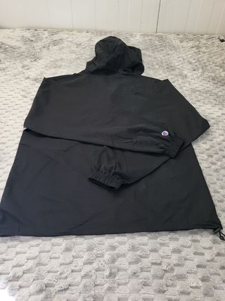 Cortavientos Champion Anorak Capucha Negro Talla S