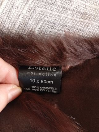 Bufanda de pelo natural marrón