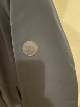 Piumino d'oca blu invernale