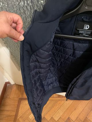 Piumino d'oca blu invernale