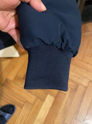 Piumino d'oca blu invernale